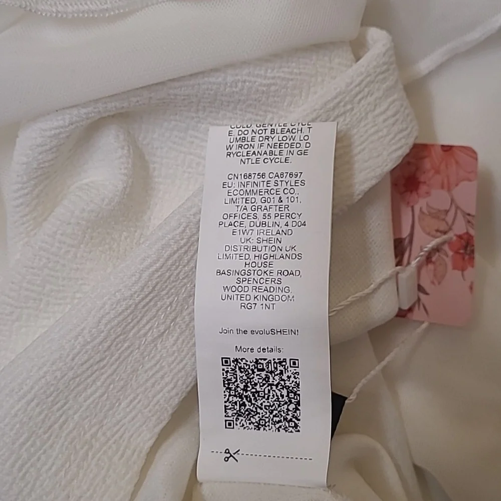 SHEIN White One-Shoulder Dress‎ zise 1XL NEW